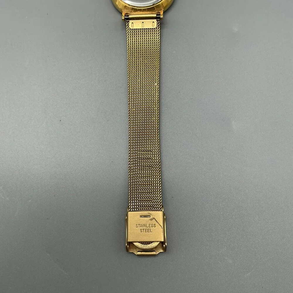 Skagen 16SGS Womens Watch 28mm Silver Gold Tone Mesh Band Date New Battery